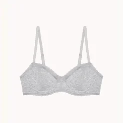 Soutien-gorge corbeille gris en coton