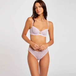 Soutien-gorge corbeille parme Lison violet