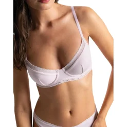 Soutien-gorge corbeille rose en coton