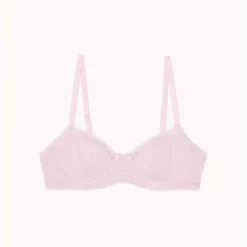 Soutien-gorge corbeille rose en coton