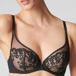 Soutien-gorge décolleté plongeant armatures noir