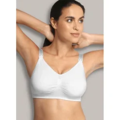 Soutien-gorge de grossesse et allaitement rembourré - Blanc Carriwell