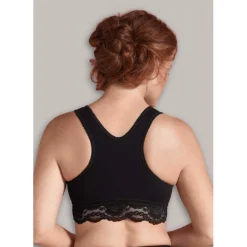 Soutien-gorge de grossesse et allaitement cache-c?ur - Noir Carriwell en coton