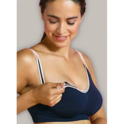 Soutien-gorge de grossesse et allaitement doux - Bleu Carriwell