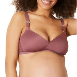 Soutien-gorge de grossesse et d'allaitement sans armatures - Violet Cache Cœur Lingerie