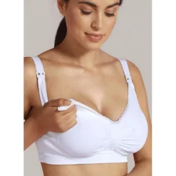 Soutien-gorge de grossesse et allaitement rembourré Carri-Gel - Blanc Carriwell