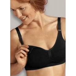 Soutien-gorge de grossesse et allaitement doux - Noir Carriwell