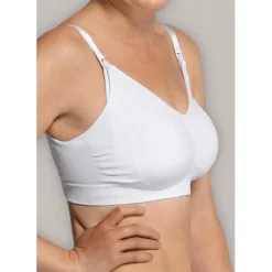 Soutien-gorge de grossesse et allaitement doux - Blanc Carriwell
