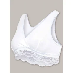 Soutien-gorge de grossesse et allaitement cache-c?ur - Blanc Carriwell en coton