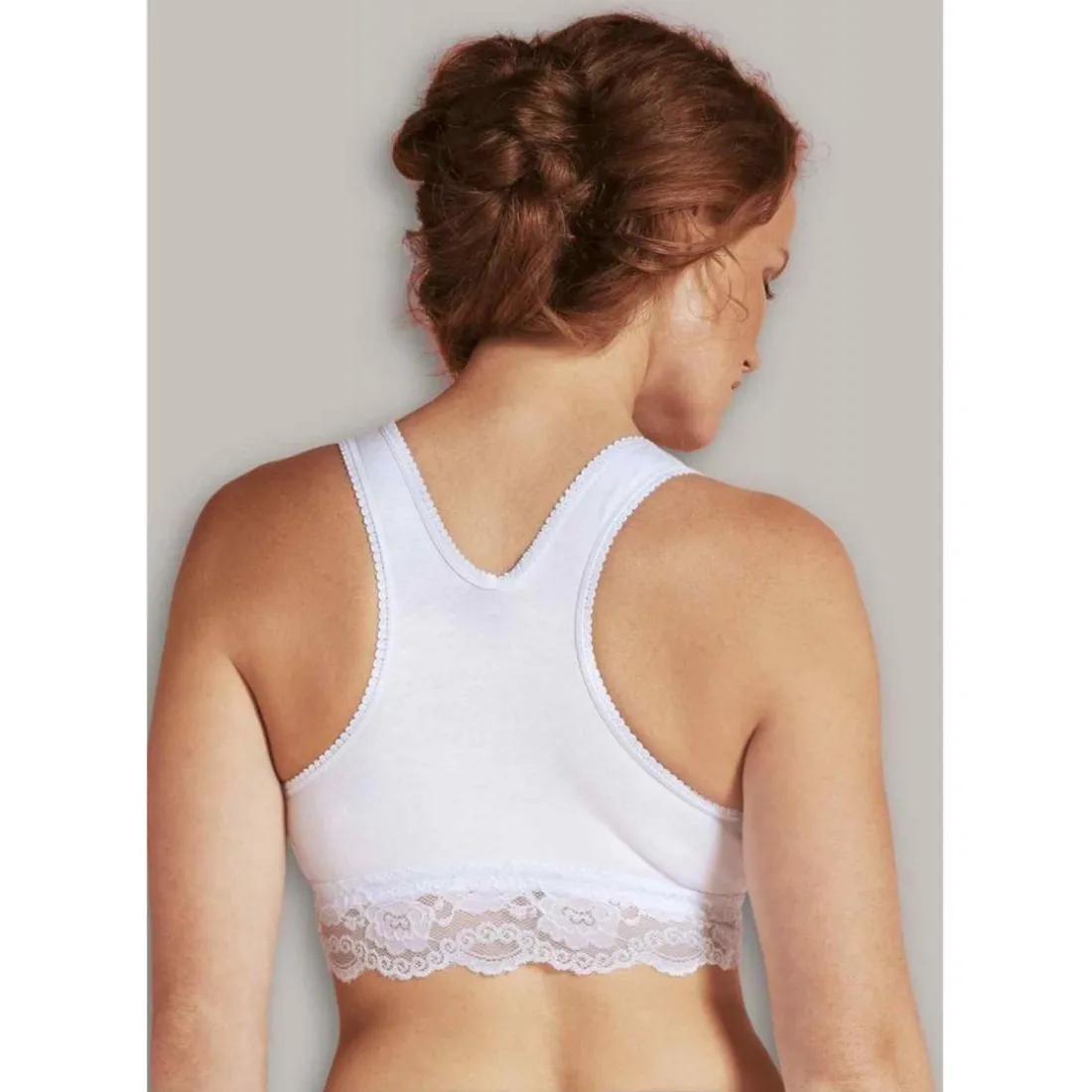 Soutien-gorge de grossesse et allaitement cache-c?ur - Blanc Carriwell en coton