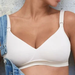 Soutien-gorge de grossesse et d'allaitement sans armatures - rose