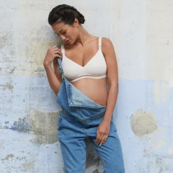 Soutien-gorge de grossesse et d'allaitement sans armatures - rose