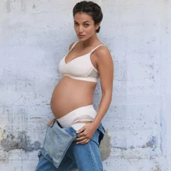 Soutien-gorge de grossesse et d'allaitement sans armatures - rose