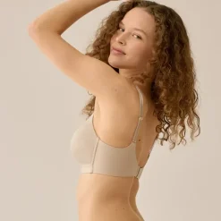 Soutien-gorge doux et agréable avec détails en maille beige