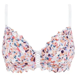 Soutien-gorge emboitant à armatures dentelle - multicolore