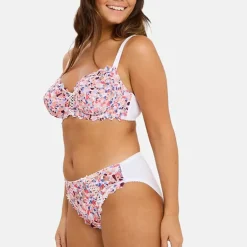 Soutien-gorge emboitant à armatures dentelle - multicolore