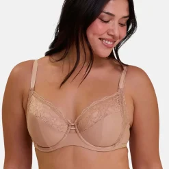 Soutien-gorge emboitant à armatures beige