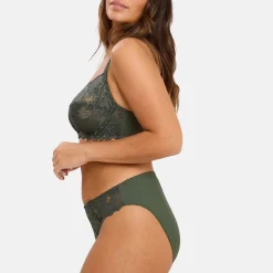 Soutien-gorge emboitant à armatures dentelle - Vert