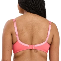 Soutien-gorge emboitant à armatures dentelle - Rose