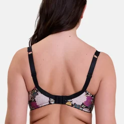 Soutien-gorge emboitant avec armatures multicolore noir