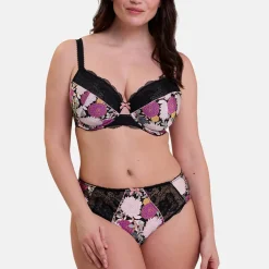 Soutien-gorge emboitant avec armatures multicolore noir