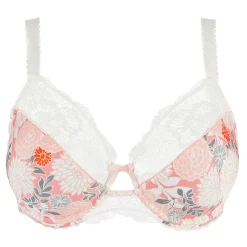 Soutien-gorge emboitant avec armatures multicolore blanc