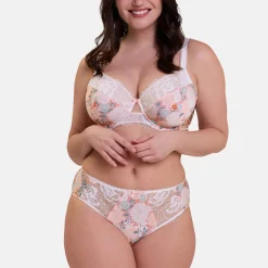 Soutien-gorge emboitant avec armatures multicolore blanc