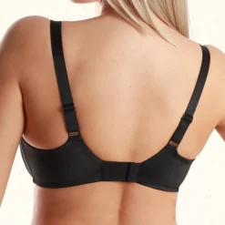 Soutien-gorge emboitant en coton avec armatures noir