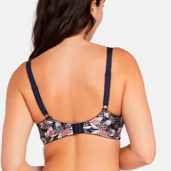 Soutien-gorge emboitant microfibre imprimee avec armatures bleu - Ariane Fantaisy