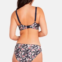 Soutien-gorge emboitant microfibre imprimee avec armatures bleu - Ariane Fantaisy