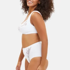 Soutien-gorge emboitant sans armatures en coton biologique blanc