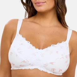 Soutien-gorge emboitant sans armatures en coton biologique blanc