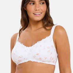 Soutien-gorge emboitant sans armatures en coton biologique blanc