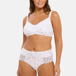 Soutien-gorge emboitant sans armatures en coton biologique blanc