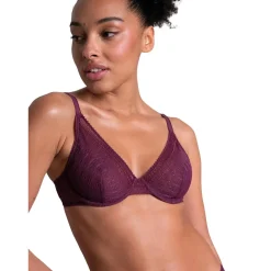 Soutien-gorge emboîtant à armatures violet