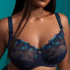 Soutien-gorge emboîtant à armatures bleu