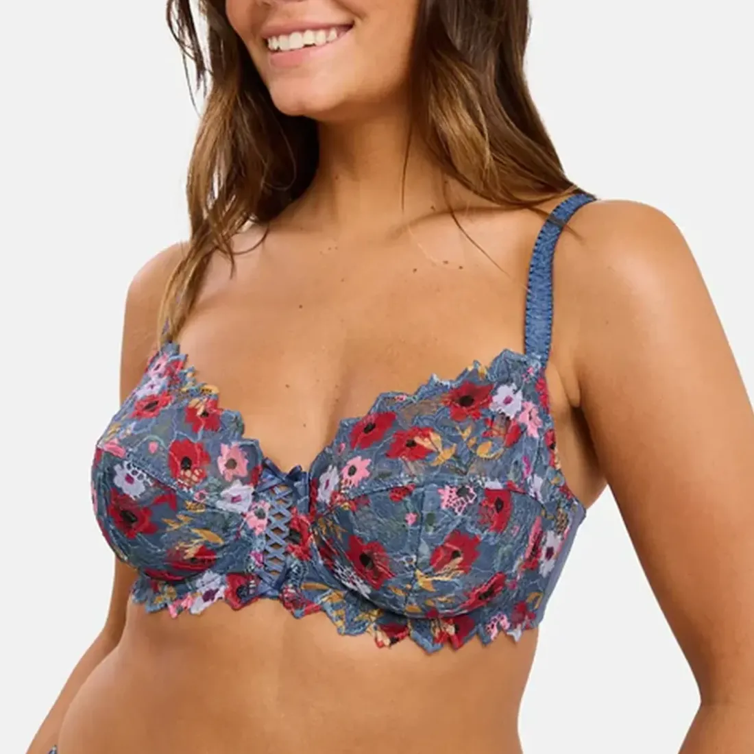 Soutien-gorge emboîtant Arum Mosaïc Imprimé Fleurs Givrées multicolore