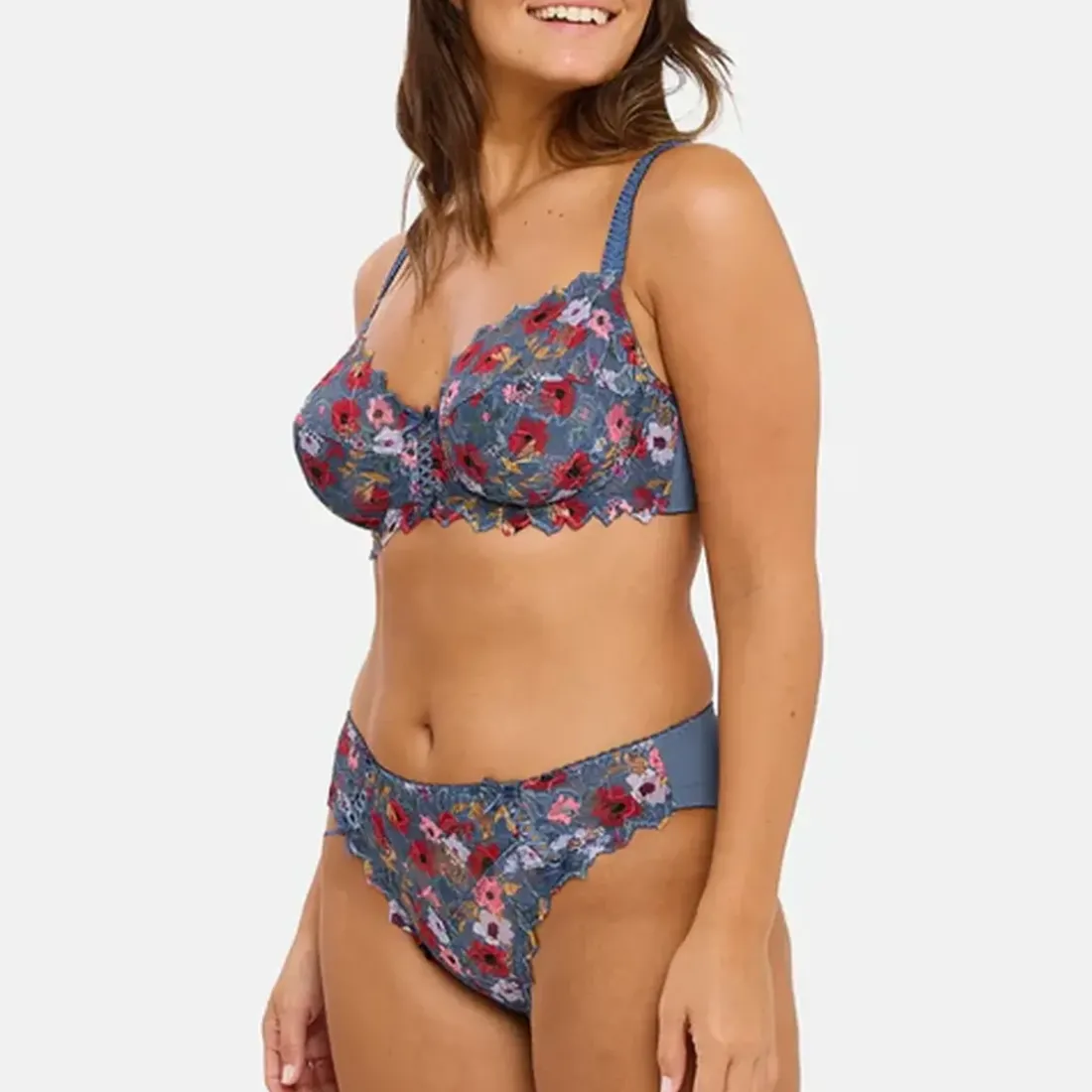 Soutien-gorge emboîtant Arum Mosaïc Imprimé Fleurs Givrées multicolore