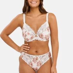 Soutien-gorge emboîtant Oriane Bouquets Blanc et Vert