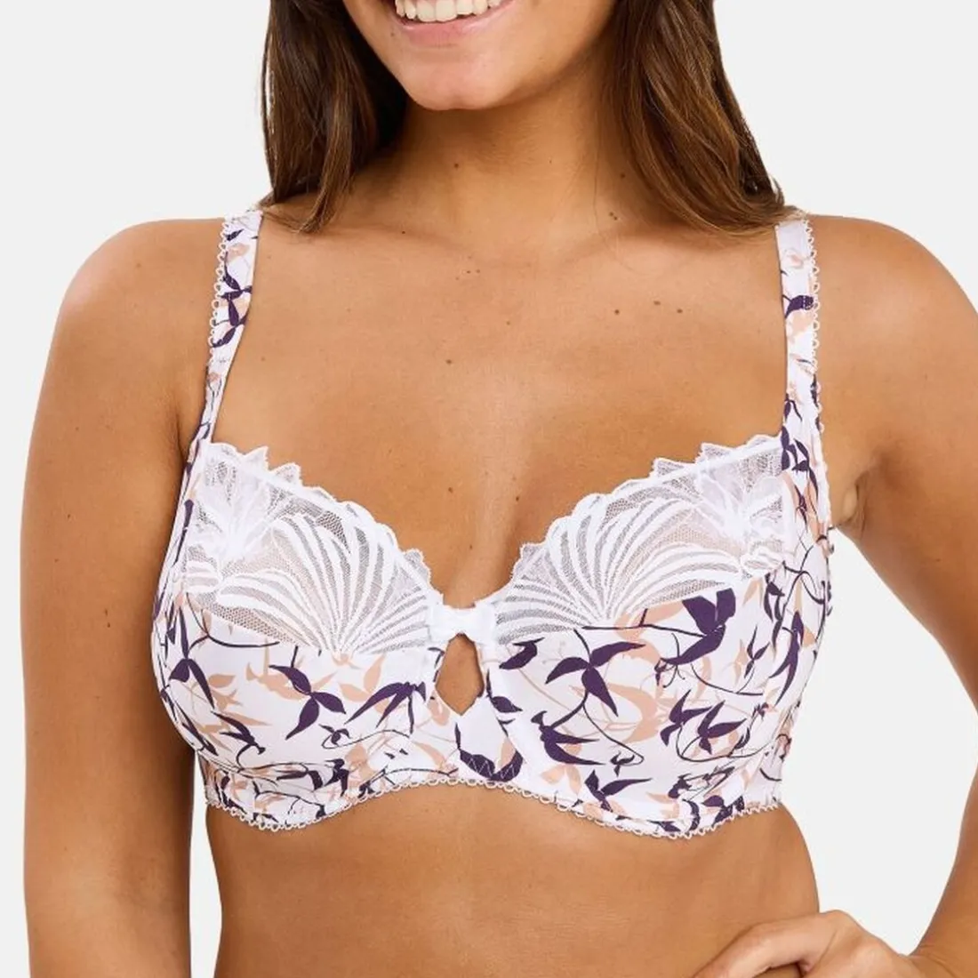 Soutien-gorge emboîtant Sophie Oiseaux Graphiques blanc