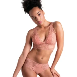 Soutien-gorge foulard sans armatures rose