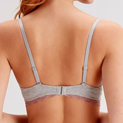 Soutien-gorge moulé armatures gris en coton