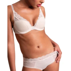 Soutien-gorge plongeant à armatures - Beige