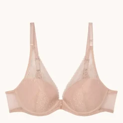 Soutien-gorge plongeant à armatures - Rose