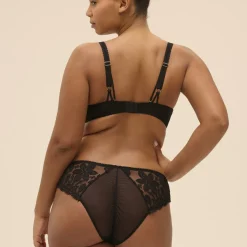 Soutien-gorge plongeant à armatures noir