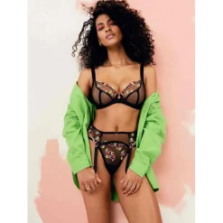 Soutien-gorge plongeant armatures - Noir LOVELAND