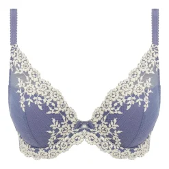 Soutien-gorge plongeant armatures à Dentelle Florale Stretch - Bleu - Wacoal Lingerie