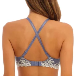 Soutien-gorge plongeant armatures à Dentelle Florale Stretch - Bleu - Wacoal Lingerie