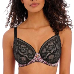 Soutien-gorge plongeant armatures - Noir INFINITY FIELDS