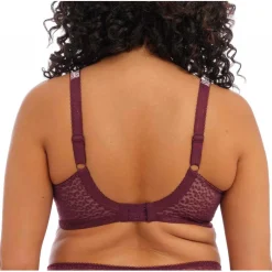 Soutien-gorge plongeant armatures avec Dentelle Florale - Rose à Motifs Léopard - Elomi